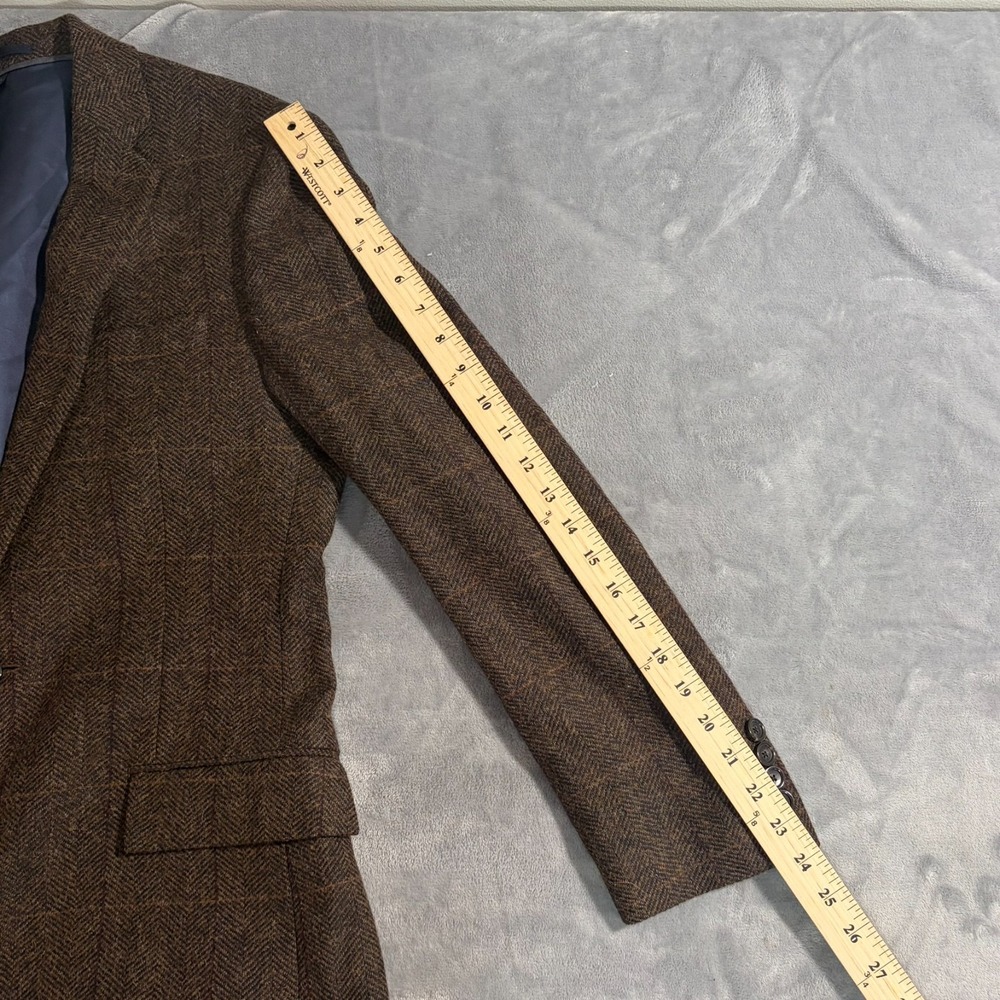 J Crew Ludlow Moon 2 Piece Suit Mens 38S Brown Tweed Blazer Coat Pants Plaid - Picture 9 of 16